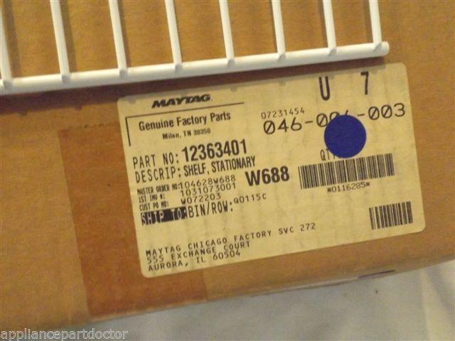 AMANA KENMORE REFRIGERATOR 12363401 Shelf, Stationary NEW IN BOX AMANA KENMORE REFRIGERATOR 12363401 Shelf, Stationary NEW IN BOX